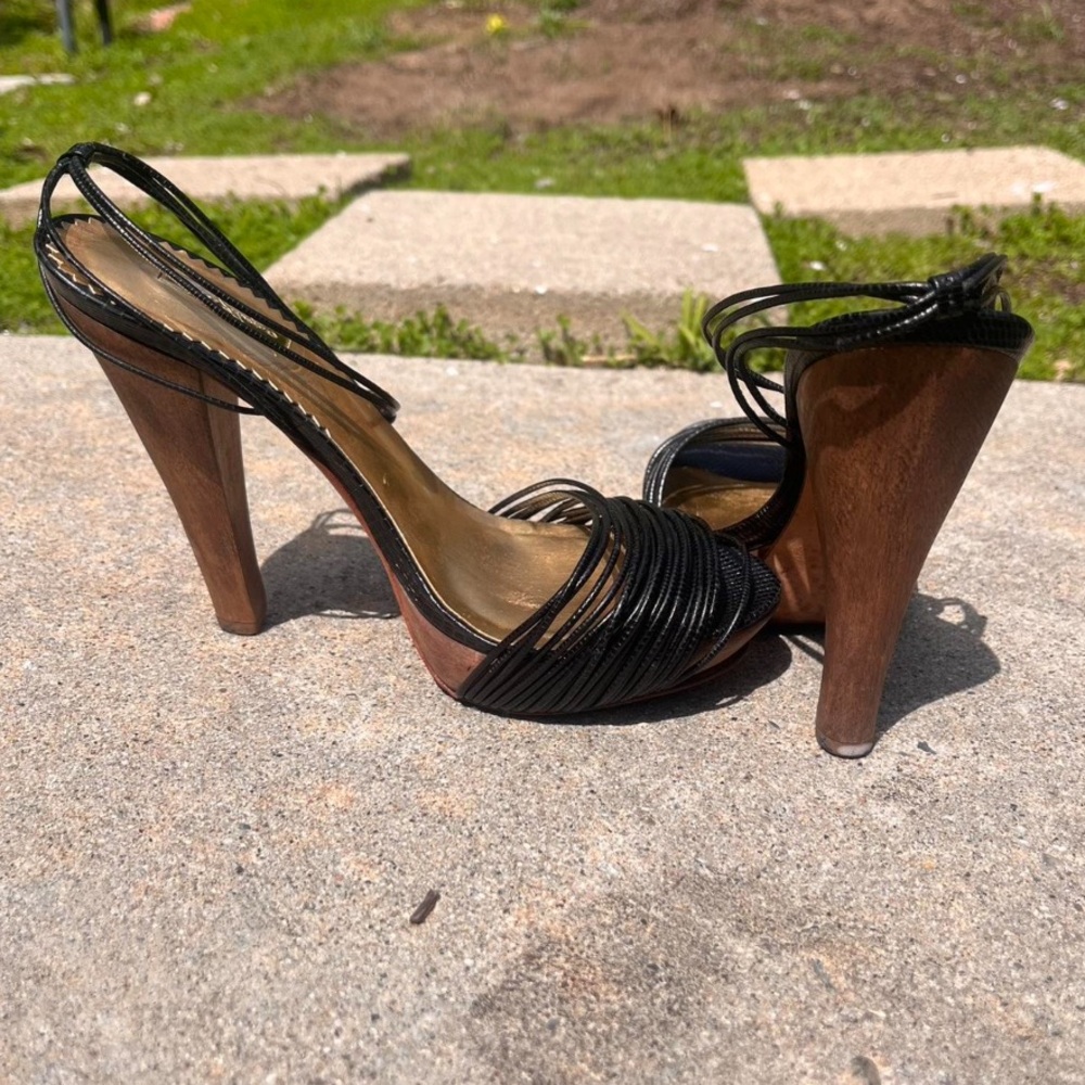 Elegant Black Strappy Heels